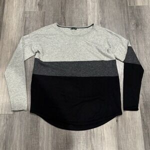 Smartwool  Wool Crew Neck Base Layer Sweater Black Gray Women's Large